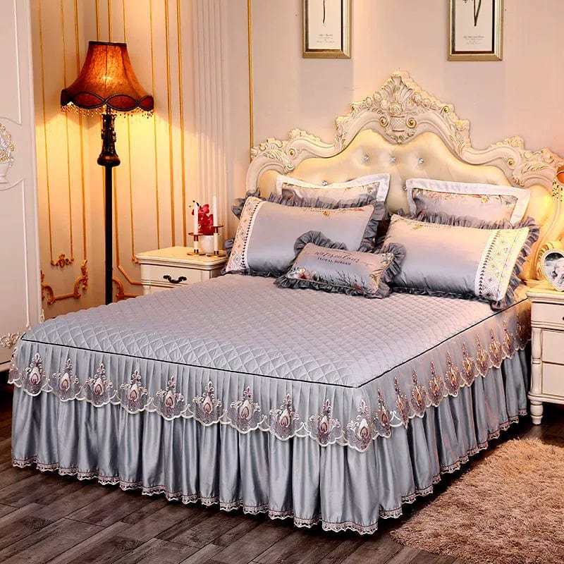 Showlu Fashion Store Gao Wang Tencel quilted bed sheet three-piece set with non-slip backing, thickened for comfort and durability