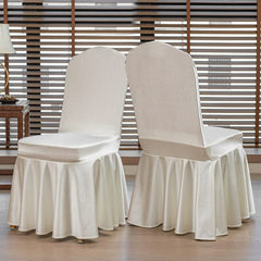 High - End Satin Hotel Wedding Banquet Bows Chair Cover - SHOWLU FASHION STORE