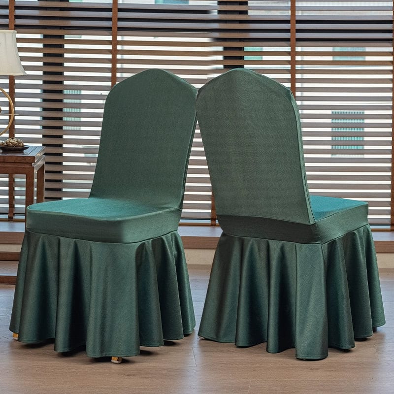 High-end satin bow chair cover designed for hotels, weddings, and banquets, featuring elegant Showlu Fashion Store styling.