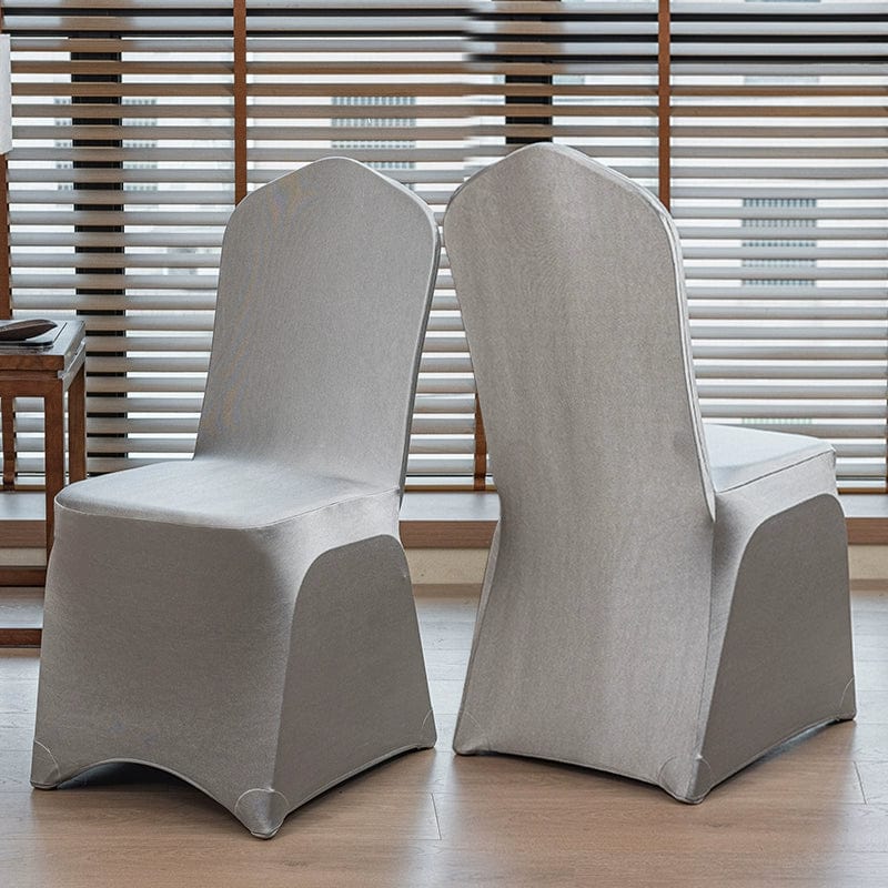High-end satin bow chair cover for hotel weddings and banquets, featuring elegant design by Showlu Fashion Store.
