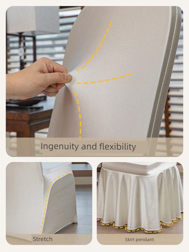High-end satin bow chair cover for hotel wedding and banquet events, featuring elegant design and luxurious fabric.