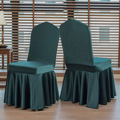 High - End Satin Hotel Wedding Banquet Bows Chair Cover - SHOWLU FASHION STORE