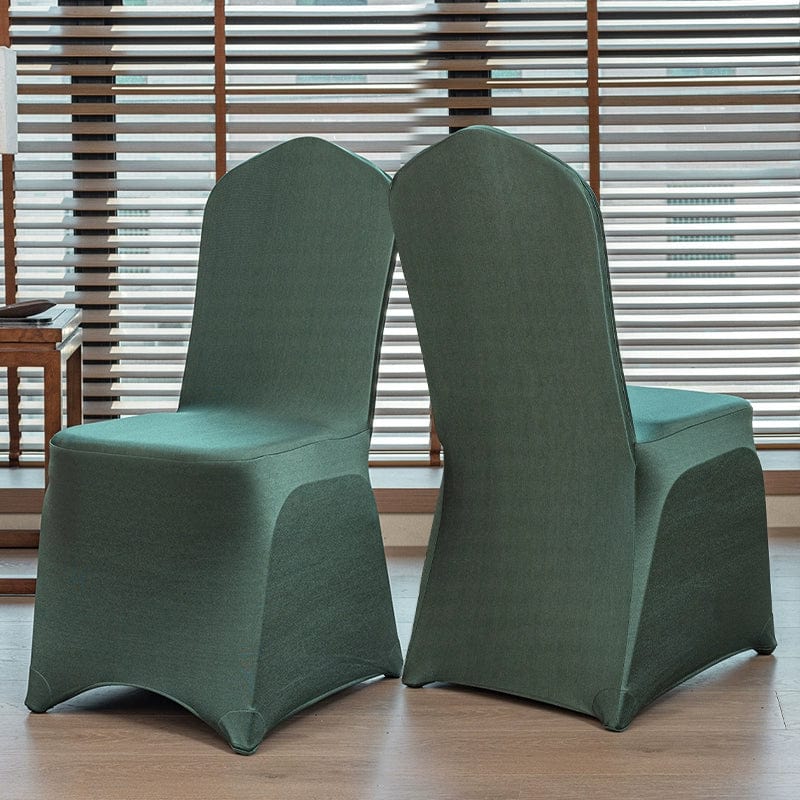 High-end satin bow chair cover for hotel, wedding, and banquet events, featuring elegant Showlu Fashion Store design.