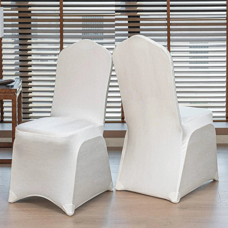 Showlu satin bow chair cover for hotel, wedding, and banquet events, featuring elegant high-end satin fabric and decorative bows.