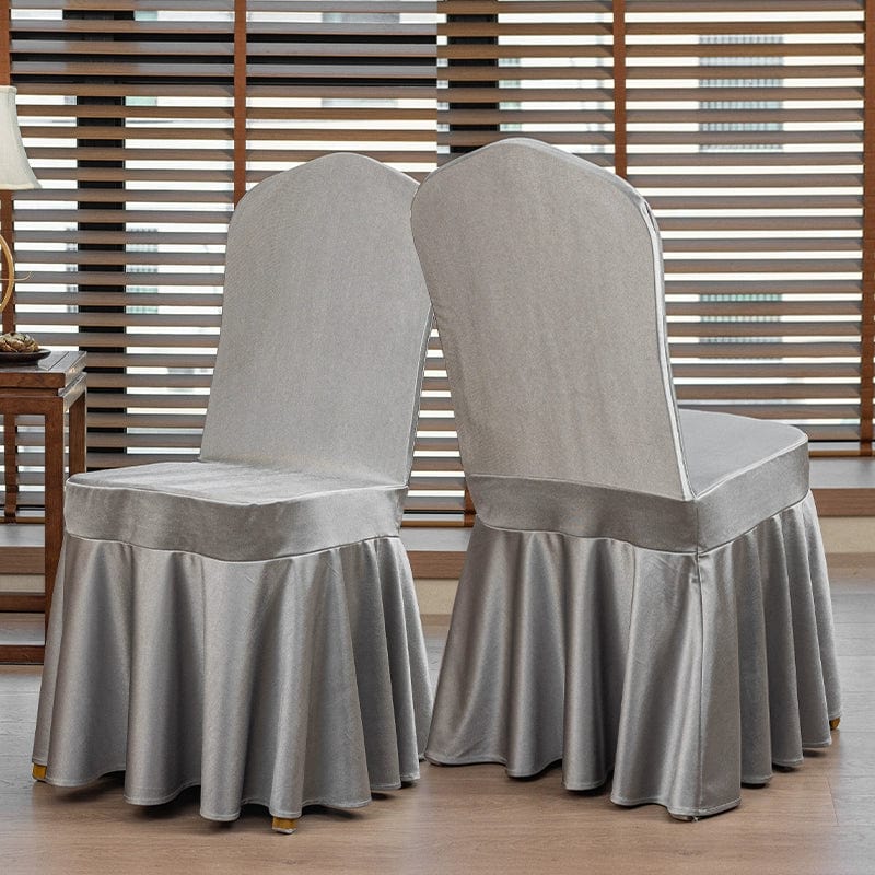 High - End Satin Hotel Wedding Banquet Bows Chair Cover - SHOWLU FASHION STORE