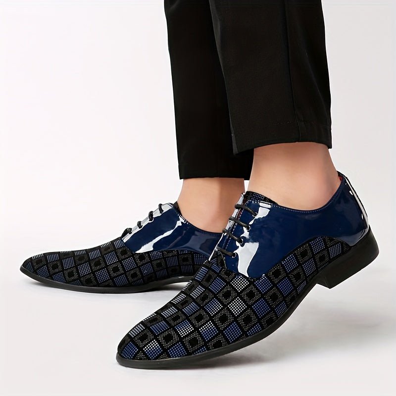 SHOWLU Men's casual microfiber leather low-top lace-up shoes, stylish and comfortable for everyday wear.