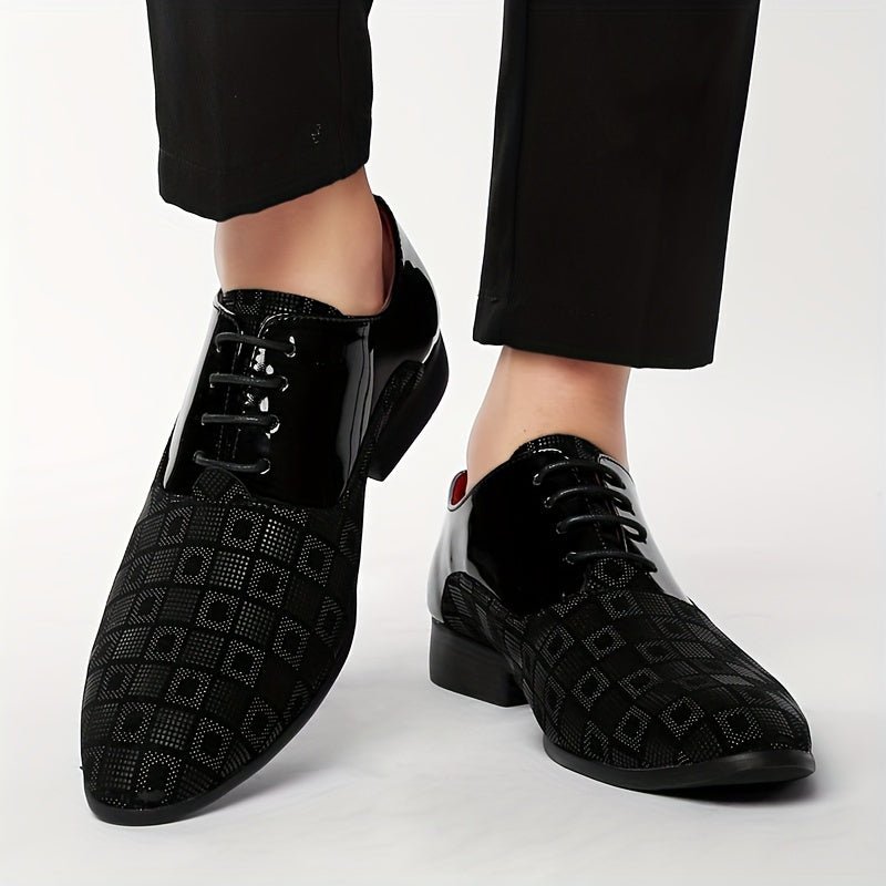SHOWLU Men's casual microfiber leather low top lace-up shoes, featuring a sleek design and comfortable fit.