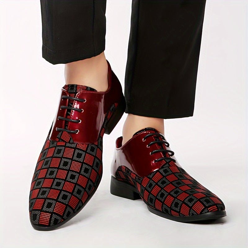 SHOWLU Men's casual microfiber leather low-top lace-up shoes, stylish and comfortable for everyday wear.