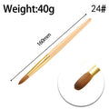 SeeJoy Kolinsky acrylic nail brush with gold copper handle, featuring 100% pure Kolinsky hair for precise nail art application.