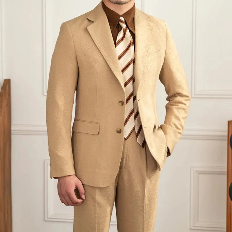 NSTOPOS men's slim fit 3-piece solid color business suit, formal tuxedo for office, wedding, and special occasions.