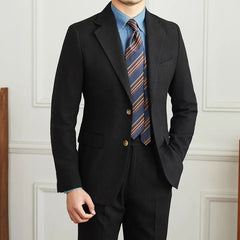 High Quality Fall Business Formal Casual Dress Suit Wedding Suit For Men Solid Color Casual Office Work Party Prom Costume Homme - SHOWLU FASHION STORE