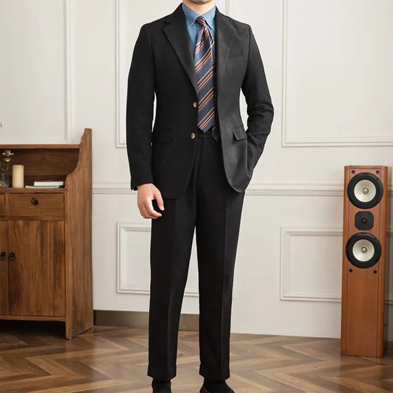 High Quality Fall Business Formal Casual Dress Suit Wedding Suit For Men Solid Color Casual Office Work Party Prom Costume Homme - SHOWLU FASHION STORE