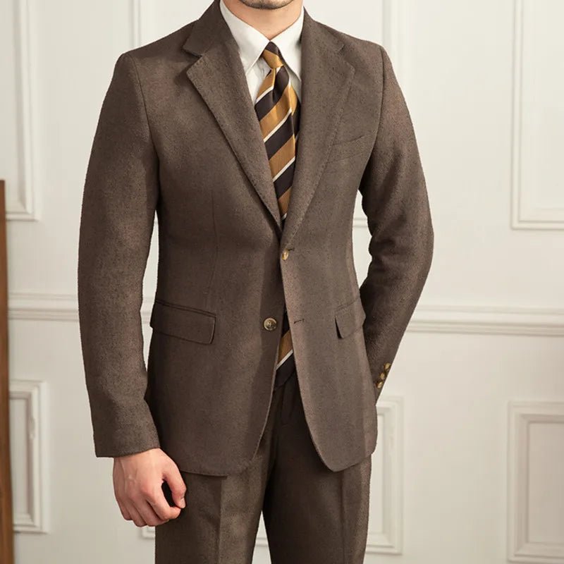 High Quality Fall Business Formal Casual Dress Suit Wedding Suit For Men Solid Color Casual Office Work Party Prom Costume Homme - SHOWLU FASHION STORE