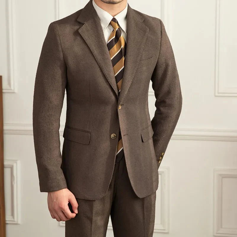 NSTOPOS men's slim fit 3-piece solid color business suit, formal tuxedo, with jacket, vest, and trousers for office or special occasions.