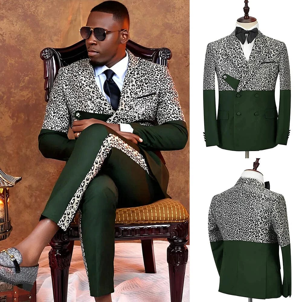 Men's double-breasted slim fit tuxedo suit by SHOWLU FASHION STORE, featuring a stylish jacket and matching pants for formal occasions.