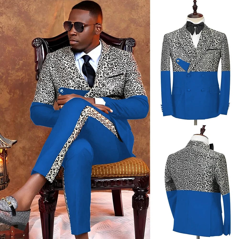 Men's double-breasted tuxedo suit by SHOWLU FASHION, slim fit 2-piece set with jacket and pants, ideal for formal occasions.