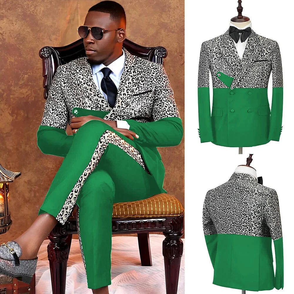 Men's double-breasted slim fit tuxedo suit by SHOWLU FASHION, featuring a stylish jacket and matching pants for formal occasions.