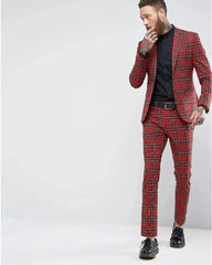 High Quality Men Suit Two - pieces(Jacket+Pants) New Fashion Formal Groom Wedding Prom Banquet Male Clothing - SHOWLU FASHION STORE