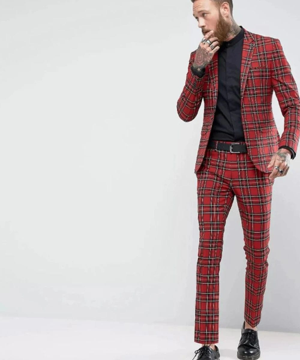 High Quality Men Suit Two - pieces(Jacket+Pants) New Fashion Formal Groom Wedding Prom Banquet Male Clothing - SHOWLU FASHION STORE