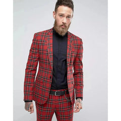 High Quality Men Suit Two - pieces(Jacket+Pants) New Fashion Formal Groom Wedding Prom Banquet Male Clothing - SHOWLU FASHION STORE