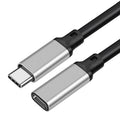 Showlu USB C extension cable with 100W power delivery and 10Gbps data transfer, 1 meter length, male to female connector.