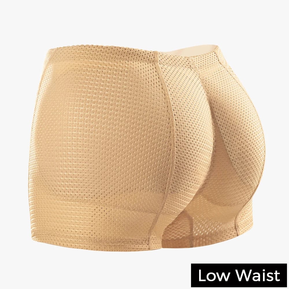 Showlu Fashion Women's padded hip enhancer and butt lifter mesh control panties with breathable holes and sculpting fit.