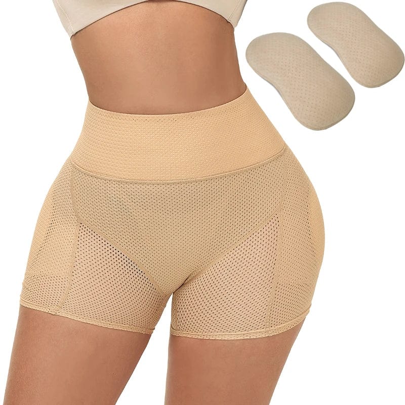 Showlu Fashion CXZD women's padded hip enhancer and butt lifter mesh control panties with comfortable cushioning and breathable design.