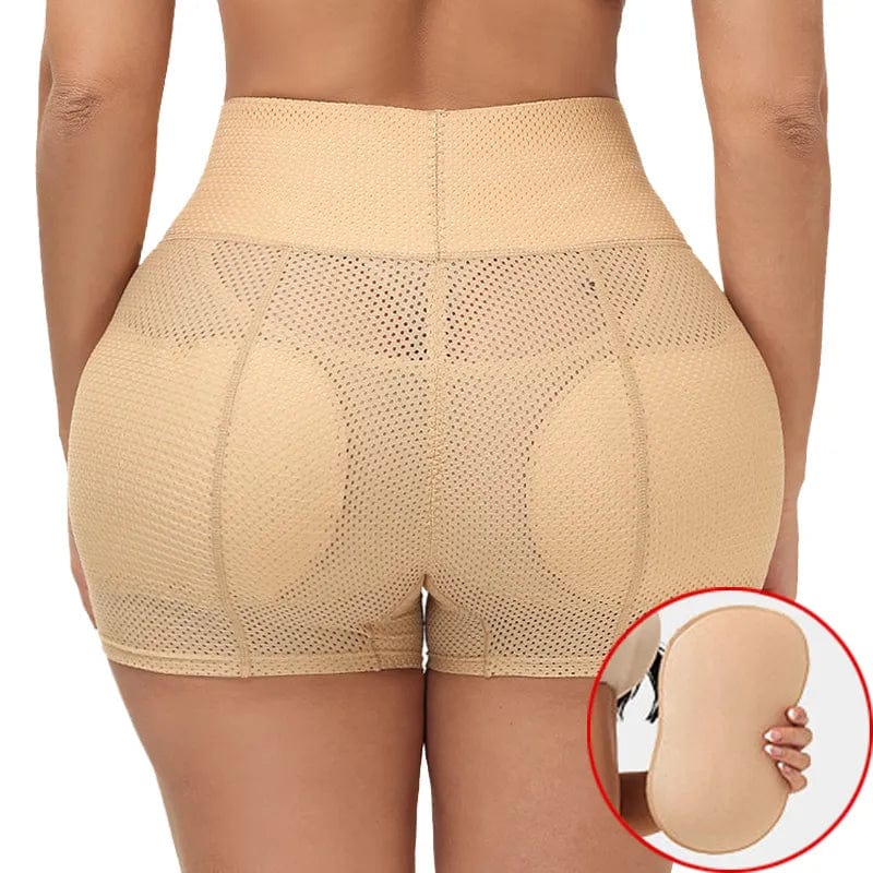 CXZD Women's padded hip enhancer and butt lifter mesh control panties with breathable holes and comfortable cushioning.