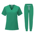 Women's anti-wrinkle jogger scrub set by SHOWLU FASHION STORE, soft washable medical uniform for nurses and healthcare professionals.
