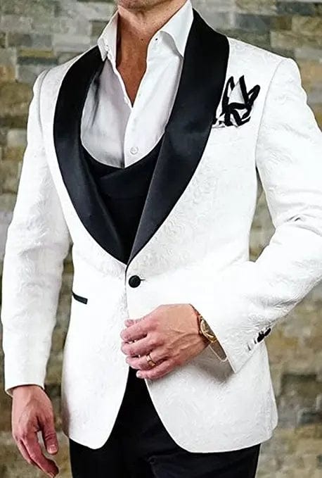Black men's 3-piece wedding tuxedo with shawl lapel, slim fit, from SHOWLU FASHION STORE, featuring jacket, pants, vest, and tie.