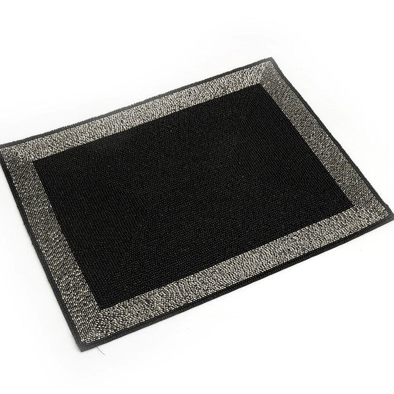 Showlu Luxury Bone China Dinner Plate with black and gold edge, flat dish ideal for Western meals and elegant table settings.