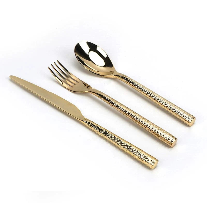 Showlu Luxury Bone China Dinner Plate with black and gold edge, flat dish for steak and dinner servings, elegant tableware.