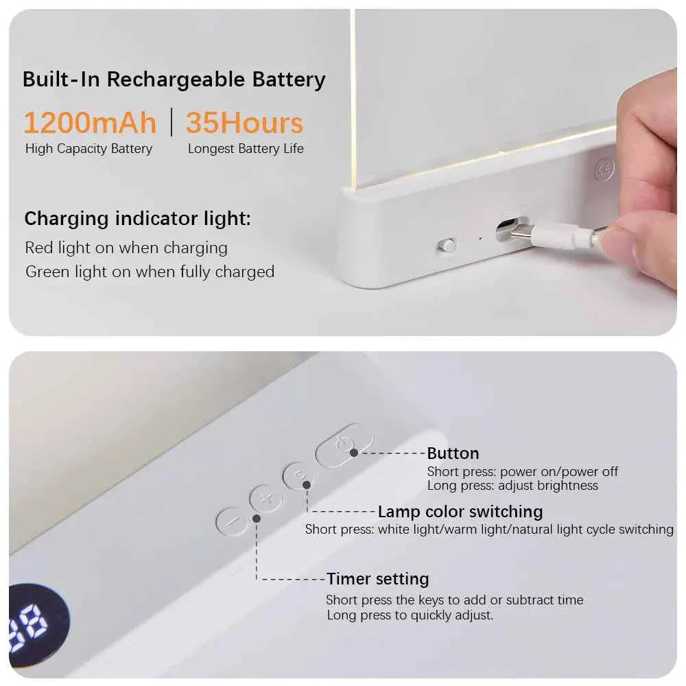 GlowRead rechargeable book light by MZvul Factory Store, eye-friendly dimmable LED reading lamp with flexible neck.
