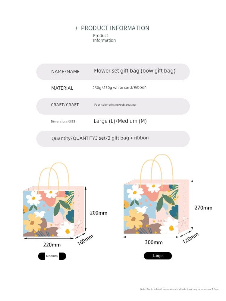 Mori Leaf contrast color paper gift bag by SHOWLU FASHION STORE, minimalist holiday handbag with creative leaf design for gifts.