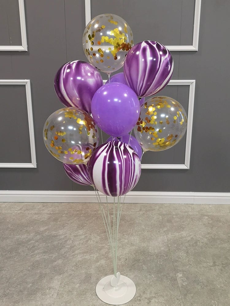 SHOWLU FASHION STORE balloon stand for wedding and birthday decorations, featuring a modern tabletop and outdoor floating balloon display.