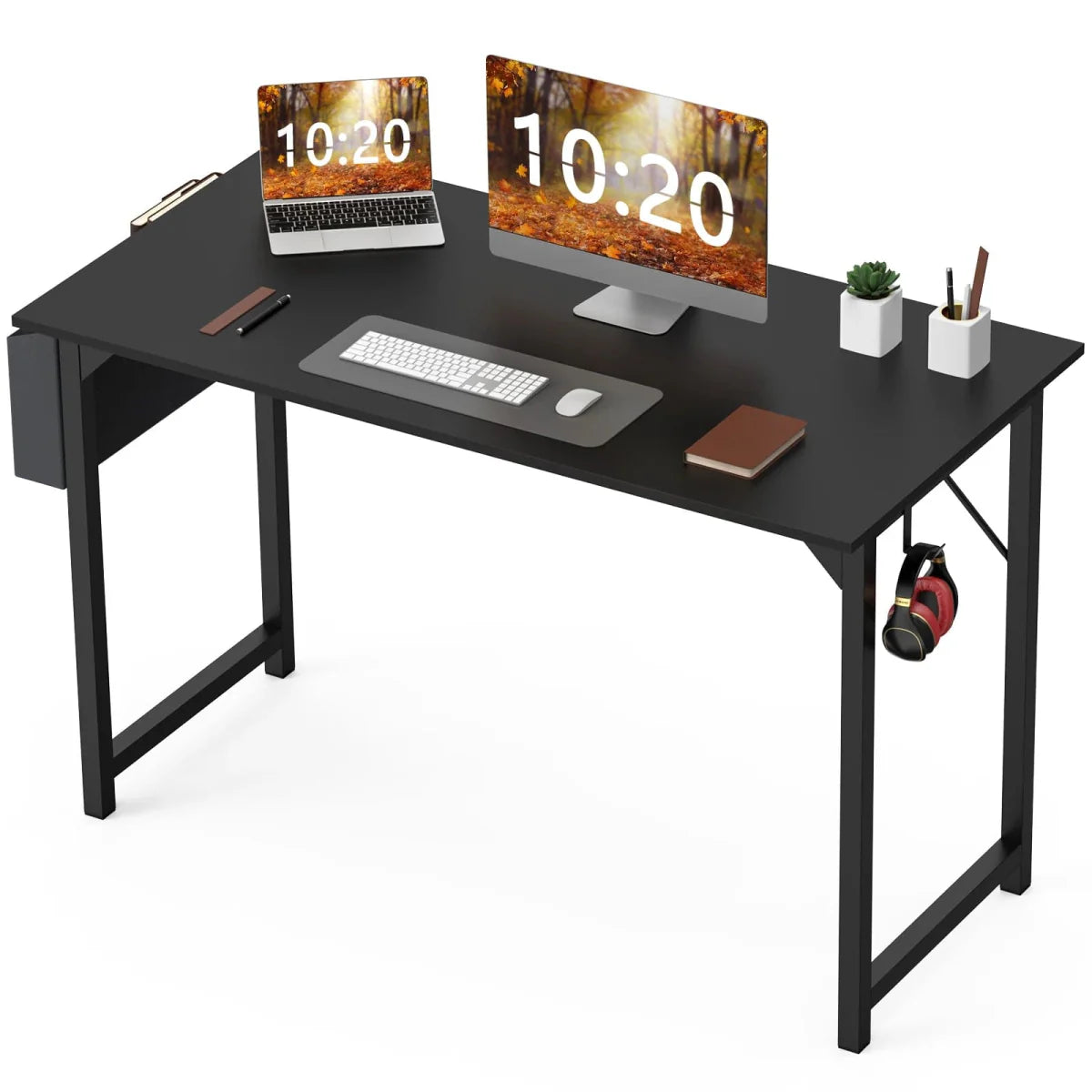 Modern JHK Computer Desk by SHOWLU FASHION STORE with storage bag, headphone hook, simple style, compact design, easy to assemble.