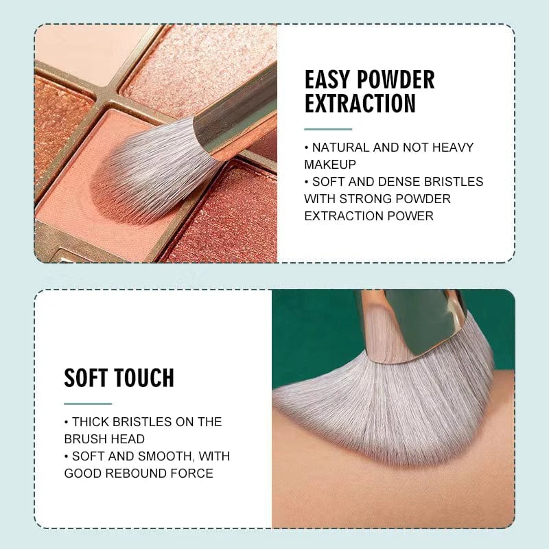 JTFIL 14-piece makeup brush set with soft fluffy foundation, eye, blush, and blending brushes for professional makeup application