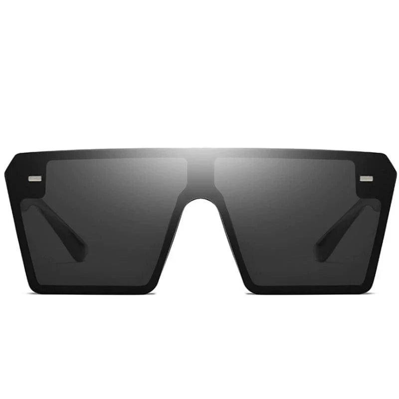 Showlu Retro Square Sunglasses with large rims, UV protection, trendy fashion eyewear for men and women, slim stylish design