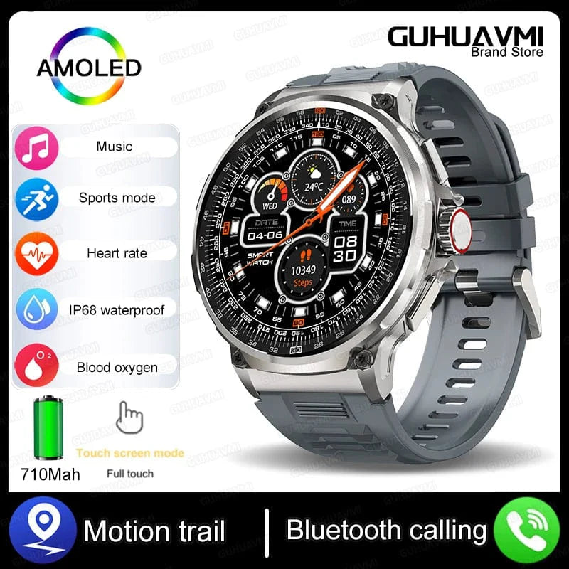 KAVSUMI Smart Watch with 1.85-inch HD display, Bluetooth call, fitness tracker, heart monitor, and 710mAh battery for Android and iOS
