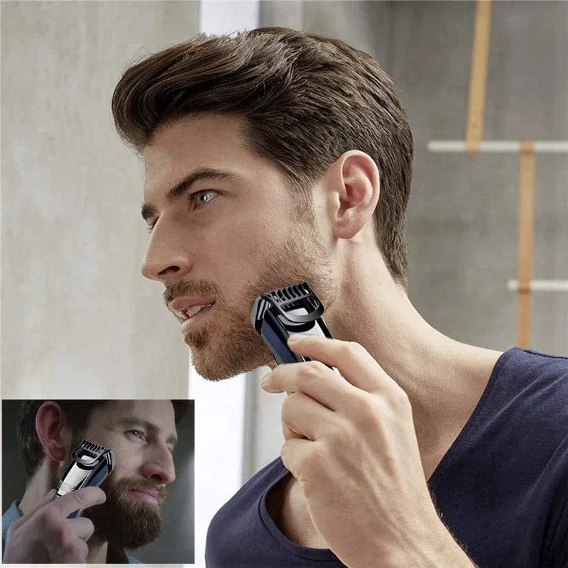 Kemei 0.5 - 10mm Adjustable Beard Hair Trimmer For Men Rechargeable Mustache Stubble Hair Clipper Face Hair Cutting Machine - SHOWLU FASHION STORE