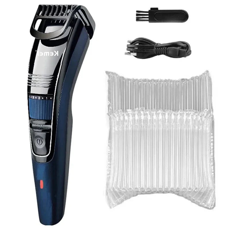 Kemei 632 adjustable beard and hair trimmer for men, cordless hair clipper with 0.5-10mm length settings and rechargeable design.