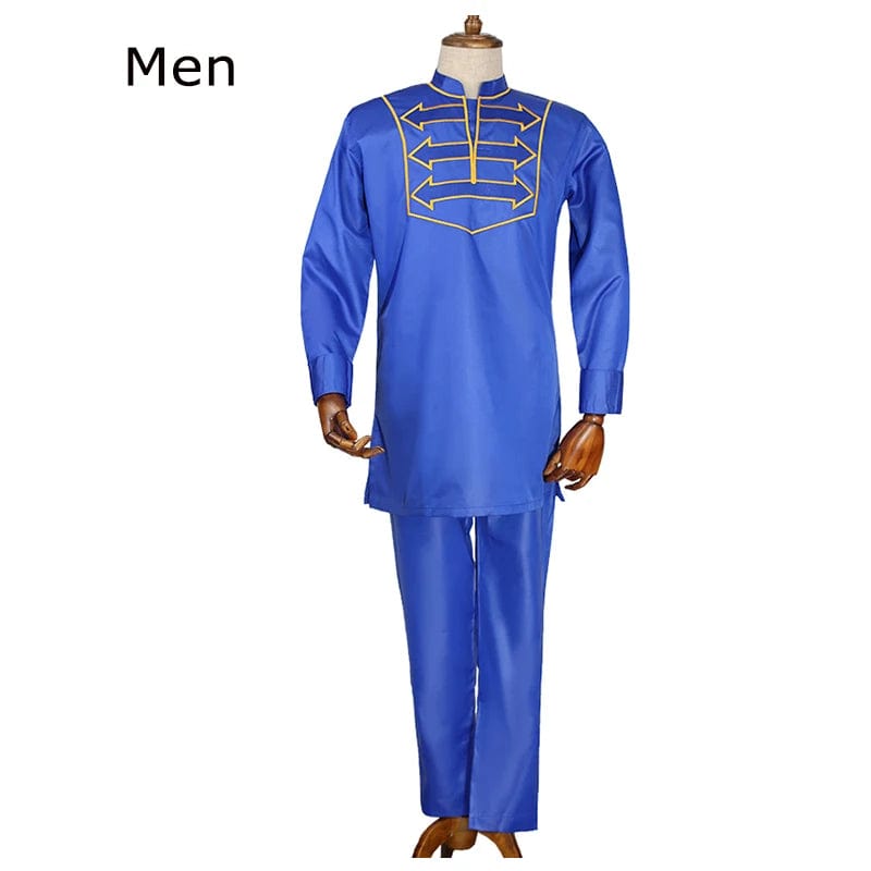 Kid Boy African Clothes Long Sleeve T shirt Pants Suit For Children Dashiki Embroidery Clothing Party Wears Outfits - SHOWLU FASHION STORE