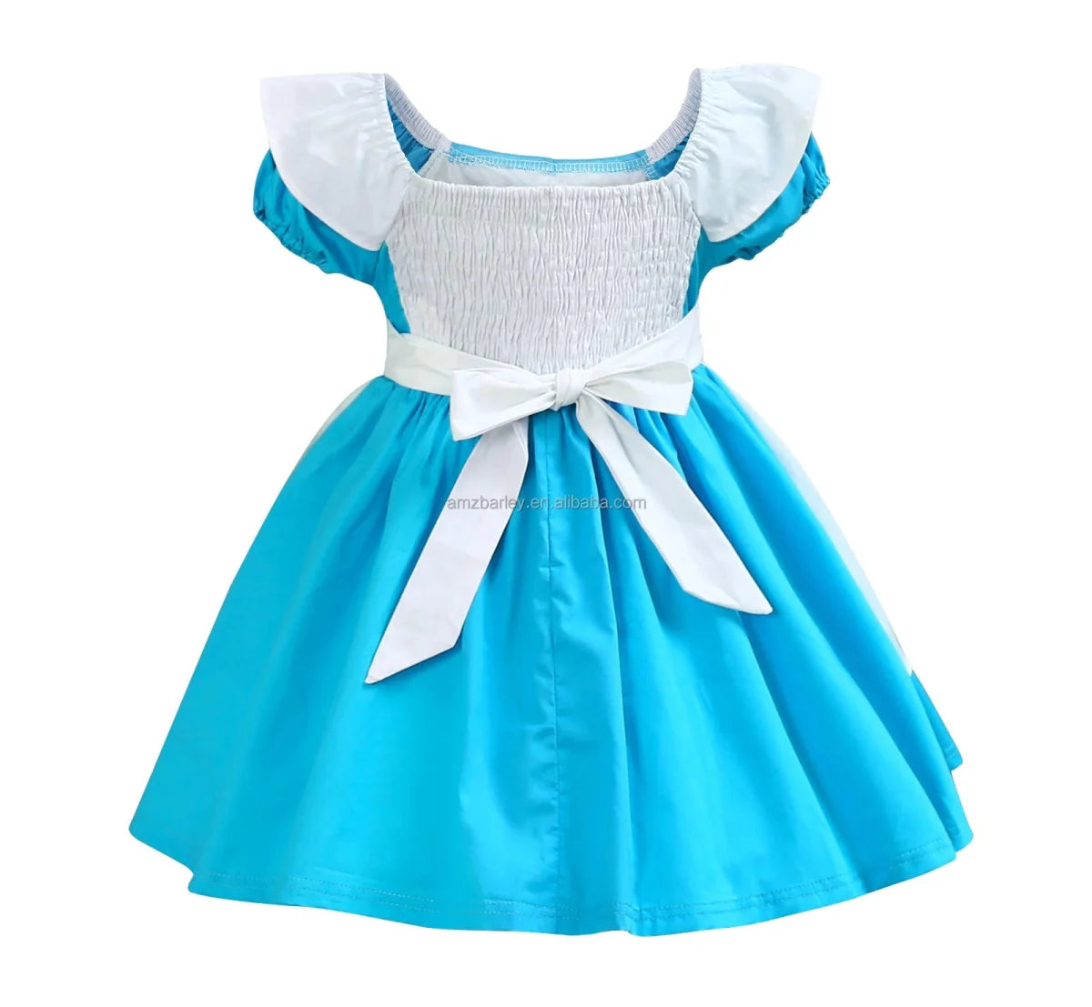 Alice in Wonderland girls cosplay costume featuring a princess dress with accessories, perfect for parties and Halloween dress-up.