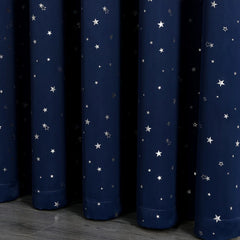 Kids Curtains Blackout With Stars Grommet Top For Bedroom Living Room Window Drapes - SHOWLU FASHION STORE