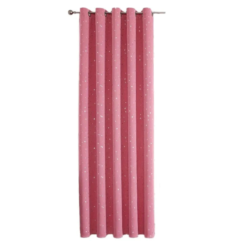 Showlu Kids blackout curtains with star pattern and grommet top, ideal for bedroom or living room window decor