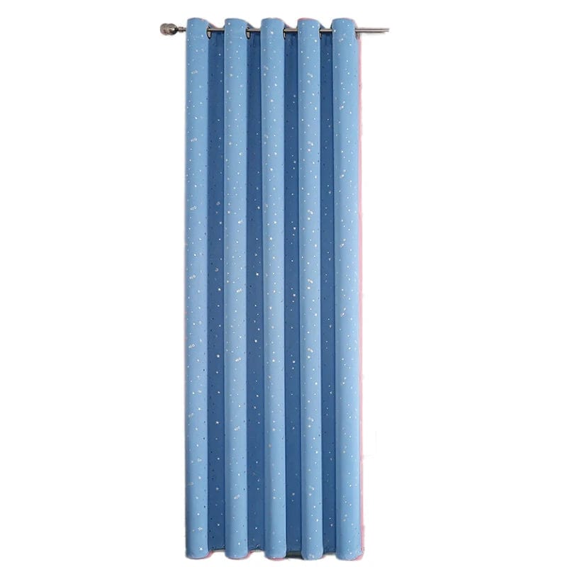 Kids Curtains Blackout With Stars Grommet Top For Bedroom Living Room Window Drapes - SHOWLU FASHION STORE