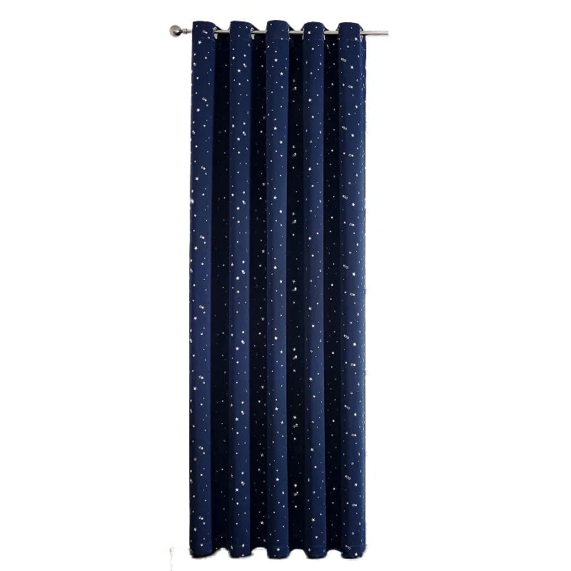 Kids Curtains Blackout With Stars Grommet Top For Bedroom Living Room Window Drapes - SHOWLU FASHION STORE