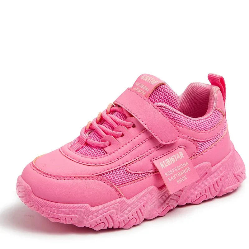 Kids running shoes by SHOWLU FASHION STORE featuring breathable mesh, anti-skid soles, casual design for boys and girls.