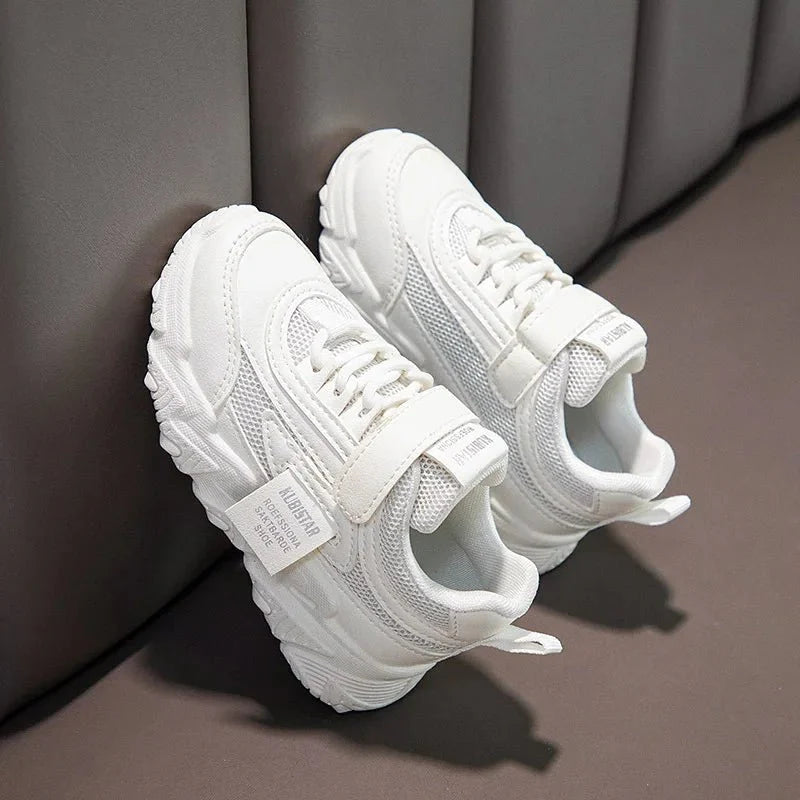 Kids running shoes by SHOWLU FASHION STORE, breathable mesh sneakers with anti-skid soles for boys and girls, casual spring and summer wear.