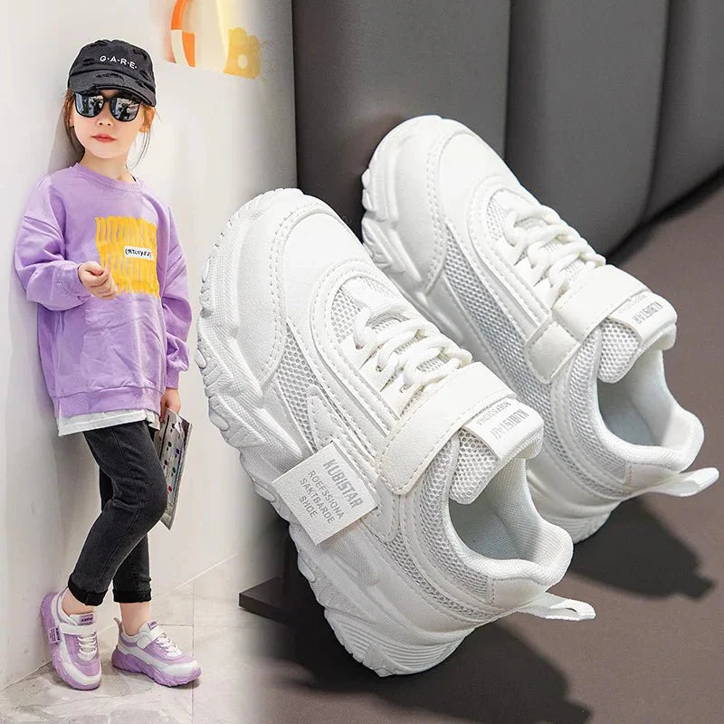 Kids running shoes by SHOWLU FASHION STORE, breathable mesh sneakers for boys and girls with anti-skid soles and casual sporty style.